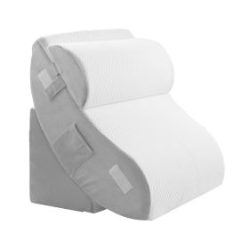 Wedge Pillow for Sleeping, 4 Pcs Adjustable Orthopedic Bed Wedge Set, Support Leg Neck Shoulder, Post Surgery Pillow for Back Pain, Acid Reflux