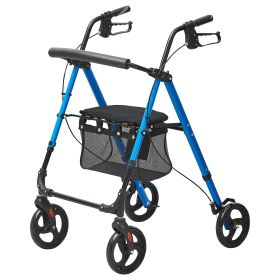 Rollator Walker for Seniors and Adult, Lightweight Aluminum Foldable Rolling Walker with Adjustable Seat and Handle